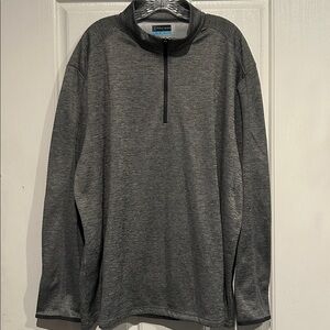 PGA Tour Heather Charcoal Quarter-Zip Pullover